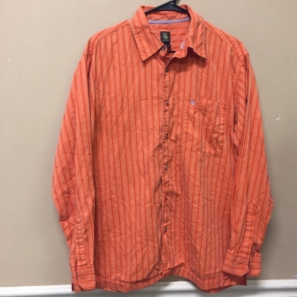 Aigle Button Down Orange Casual Shirt Size Large. - Picture 1 of 5